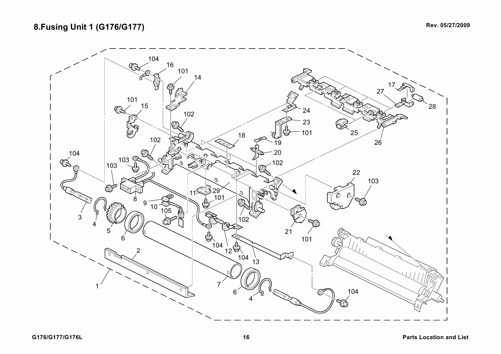 RICOH Aficio SP-4100N 4110N 4100NL G176 G177 G176L Parts Catalog-4